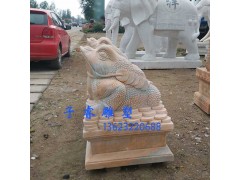 曲陽(yáng)石雕定做晚霞紅石材招財(cái)金蟬雕